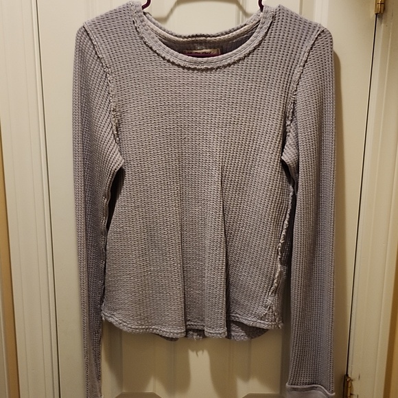 2 Tops Free People Waffle Henleys Size M - Picture 4 of 13